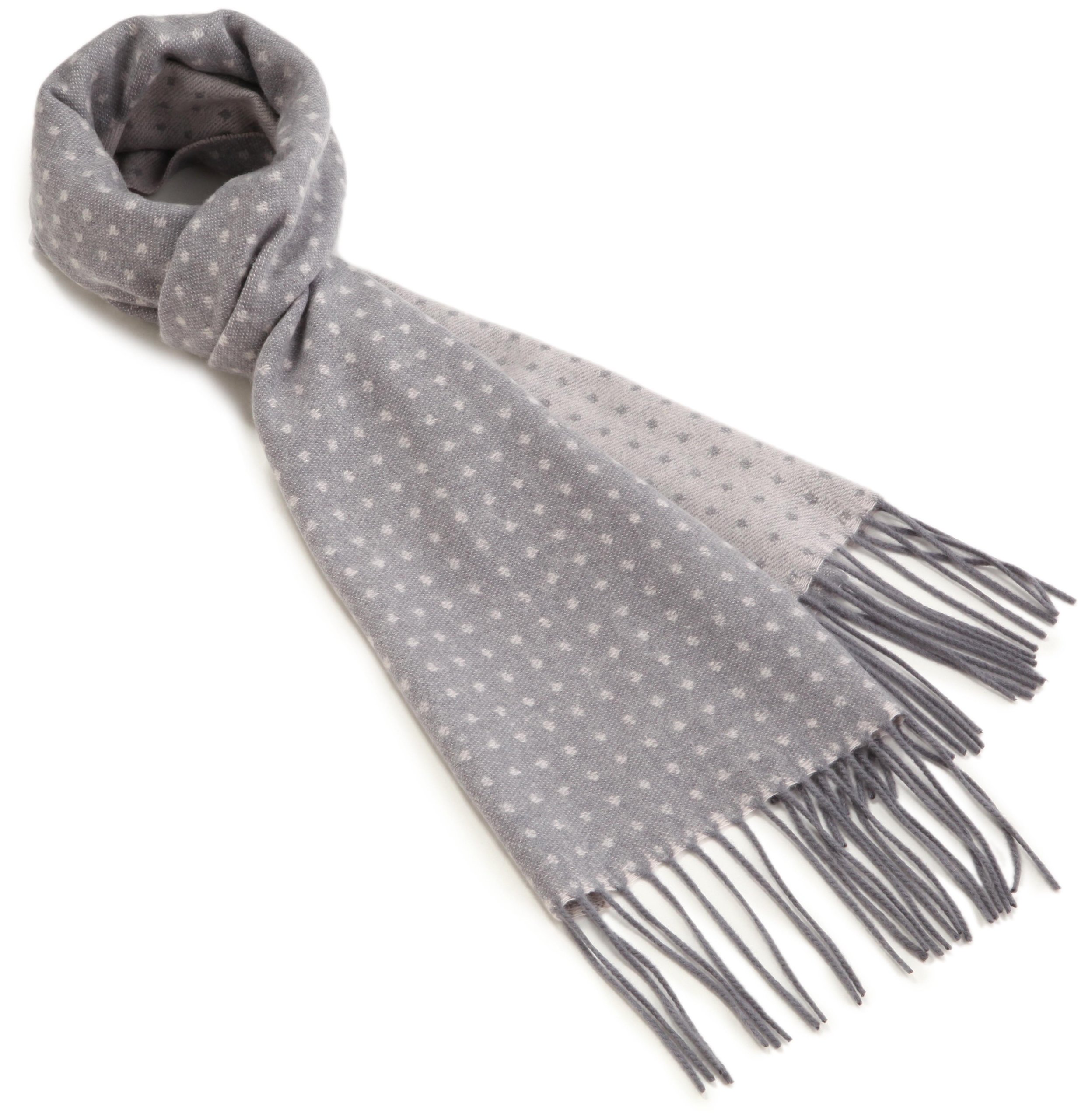 [ムーンバット] ルージュ グラッセ ラムウール マフラー 水玉柄