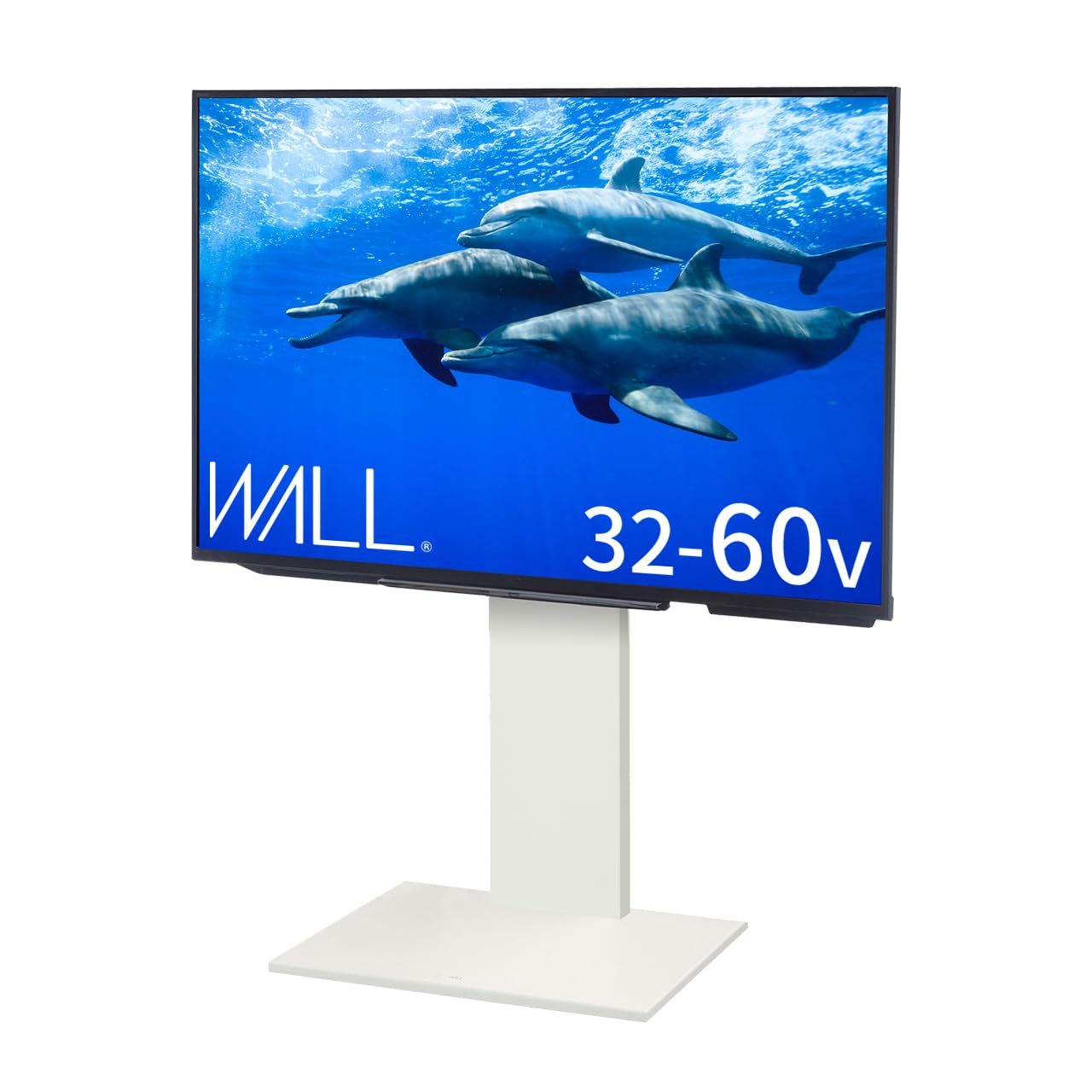 テレビスタンド テレビ台 壁寄せテレビスタンド WALLウォール V2 ロータイプ (2020モデル) 32~60V対応 サテンホワイト EQUALS イコールズ 73498