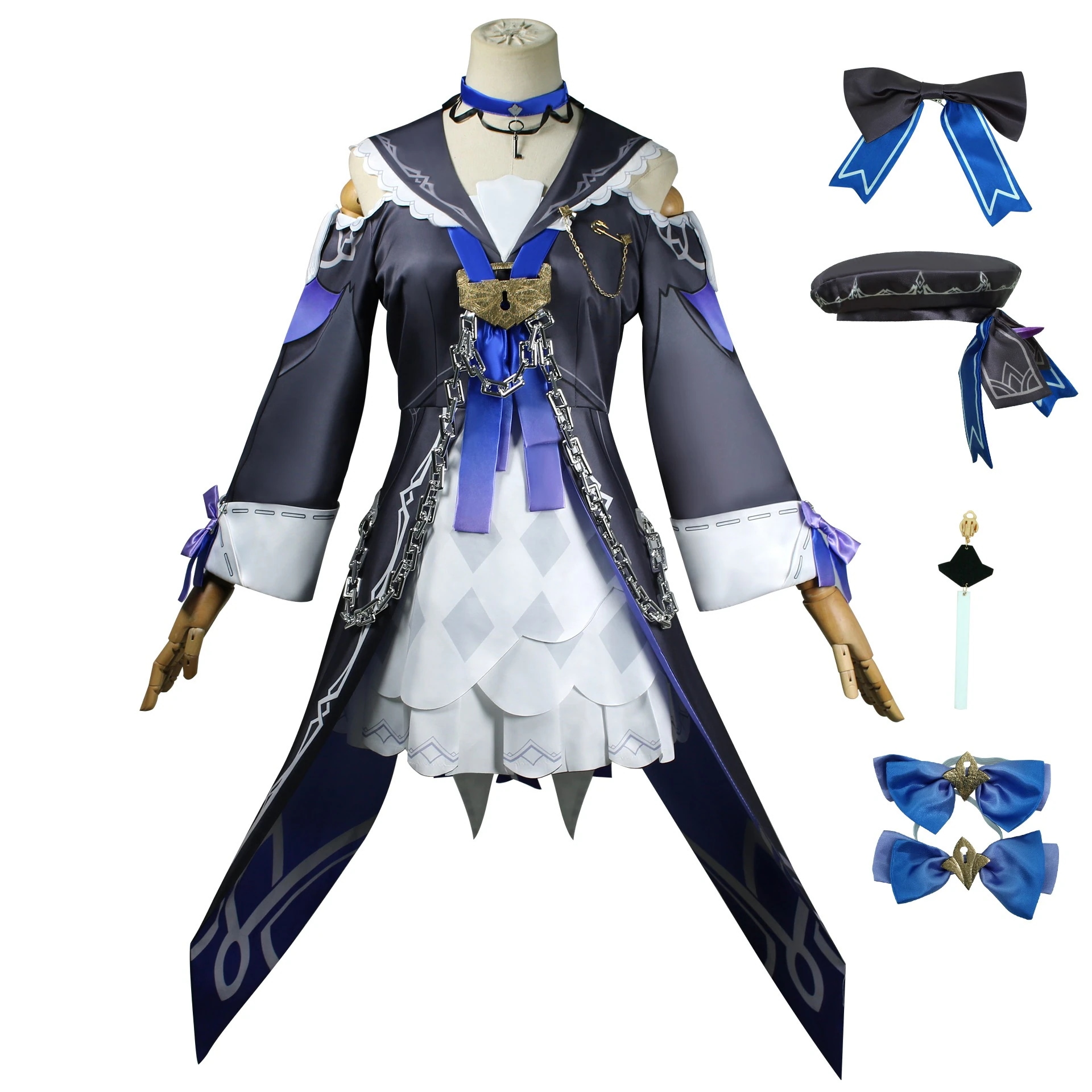 崩壊星穹鉄道cos服黒塔コスプレフルセット二次元軌道ゲームc服セット