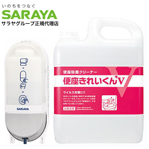 便座クリーナー用ディスペンサー SC-460R＋便座きれいくんV 5L