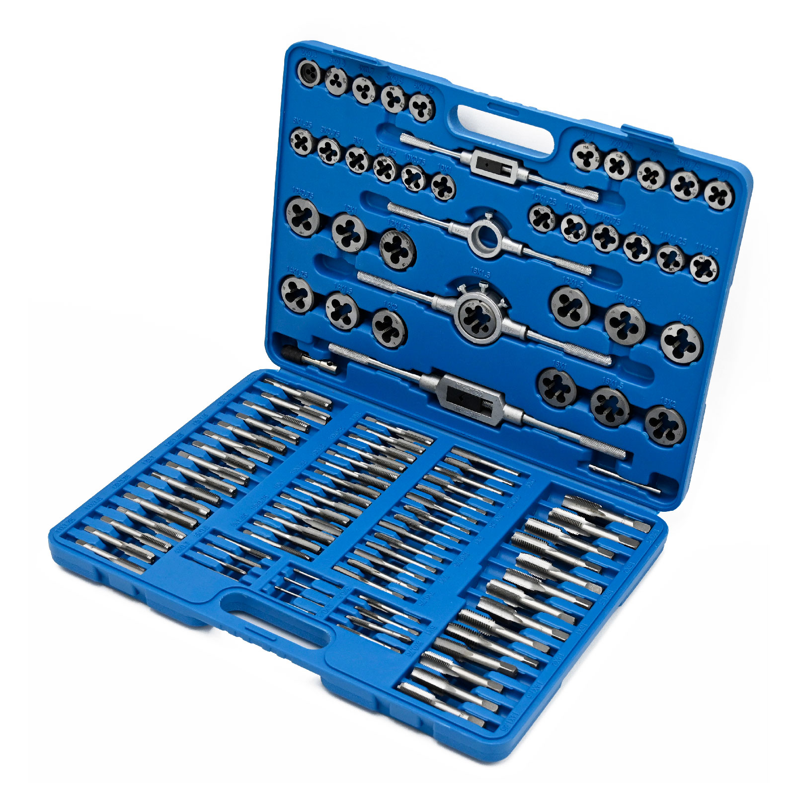 タップダイス セット 110pcsセット 工具 ねじ切り 加工 ネジ穴 ネジ山 DIY 大工用具 メンテナンス テーパータップ プラグタップ ダイス