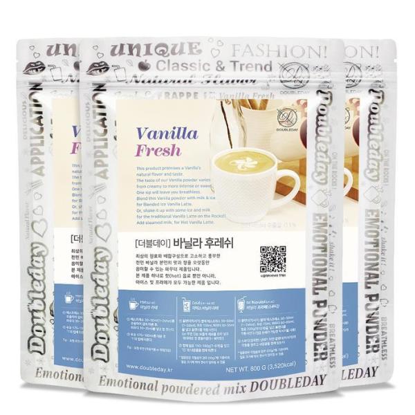 ダブルデー バニラ フレッシュラテ パウダー 800G 3個