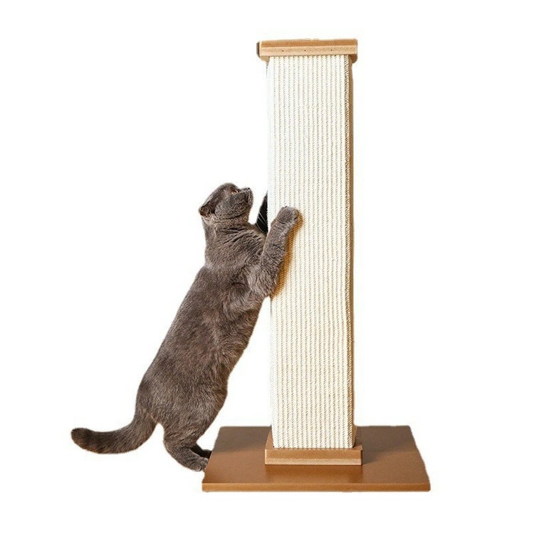 夏のフィードバック猫 爪研ぎ 麻 ポール キャットタワー 木製 突っ張り 猫 爪とぎ 大型 運動不足解消 頑丈耐久 お手入れ簡単 据え置き