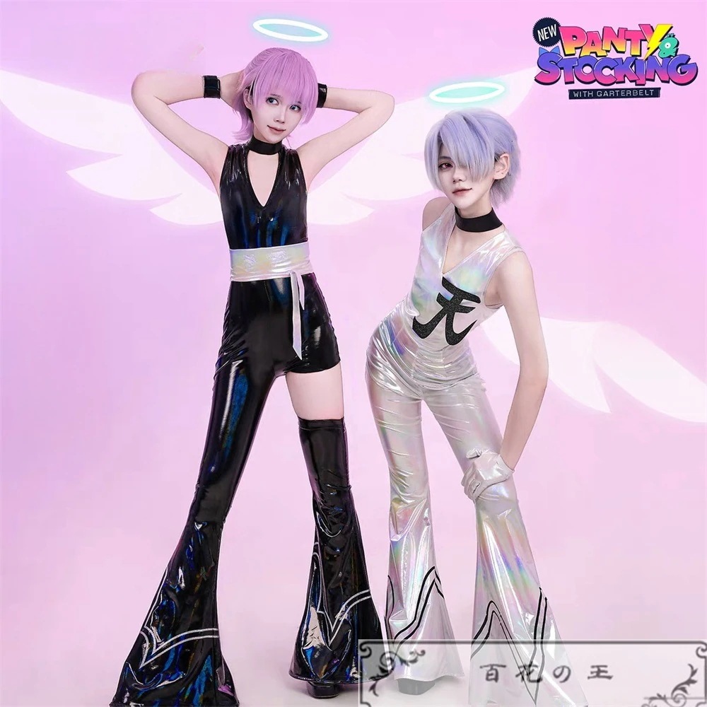 『最安値に挑戦』 パンティストッキングwithガーターベルト 天使兄弟 ポリエステル ポリウレタン コスプレ衣装 コスチューム