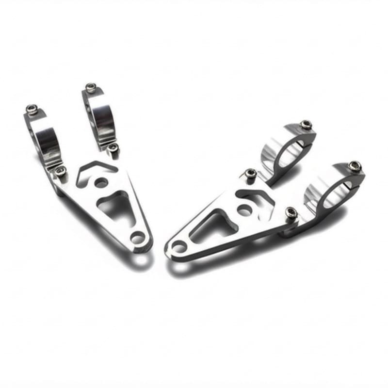 ヘッドライトステー フロントフォーク径26mm用 アルミ製 ウインカーステー カスタムパーツ 左右セット S-300