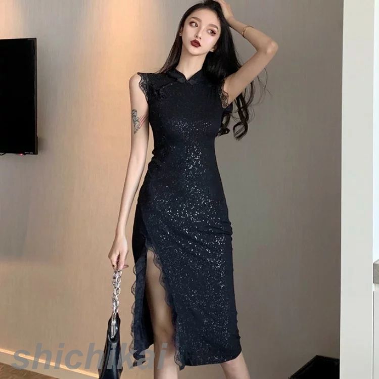 中華風 チャイナワンピース S/M/Lサイズ ワンピース 上品 チャイナドレス新品入荷 花柄ドレス タイトラインワンピース エレガント チャイナドレス風 長袖ドレス WILLS THOM きれめい