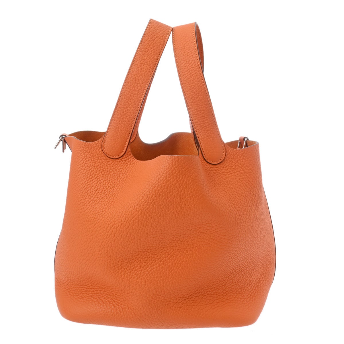 ピコタンロック MM オレンジ P刻印(2012年頃) レディース トリヨンクレマンス ハンドバッグ ABランク 中古 銀蔵