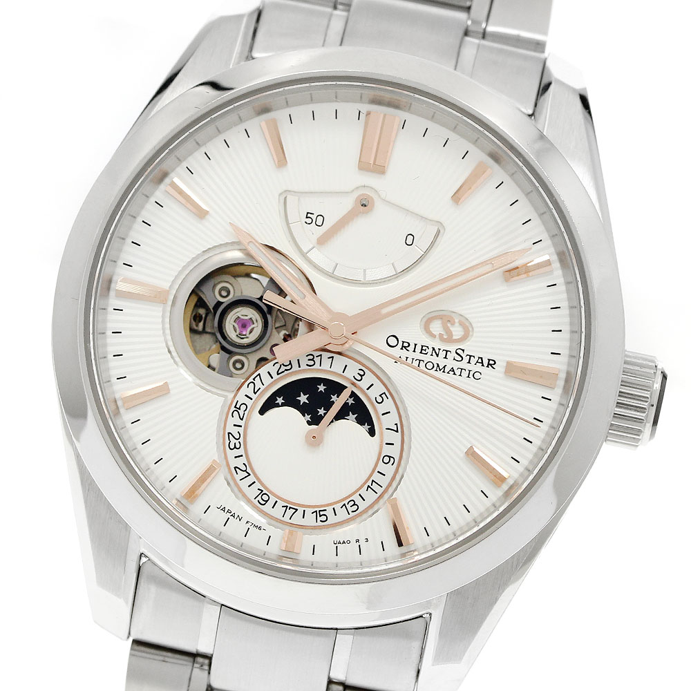オリエント ORIENT F7M6-UAA0/RK-AY0003S オリエントスター ムーンフェイズ 自動巻き メンズ 箱・保証書付き_963221【中古】
