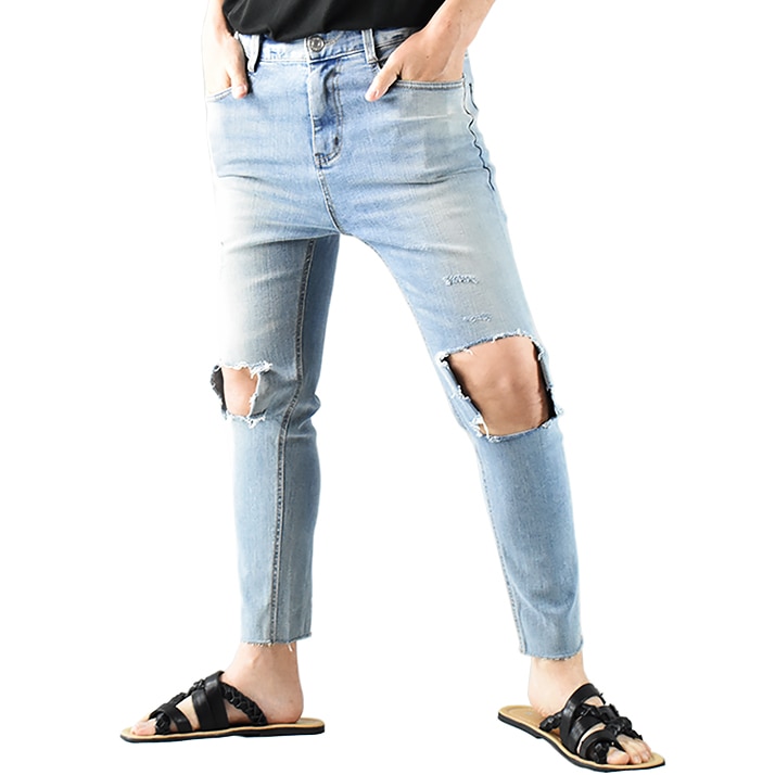 【Mサイズ】スキニー ジーンズ ストレッチ メンズ スキニージーンズメンズ スキニーデニム ダメージ ダメージジーンズ ダメージデニム デニムパンツ スリム メンズスキニー ジーンズ ジーパン