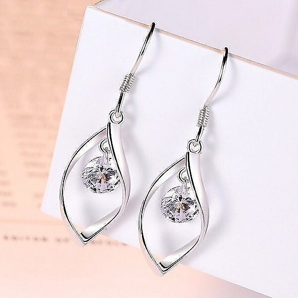 フックピアス レディース 揺れる 一粒ダイヤ ティアドロップ プラチナコーティング シルバー925 ギフト 結婚式 人気 ホワイトデーお返し プレゼント