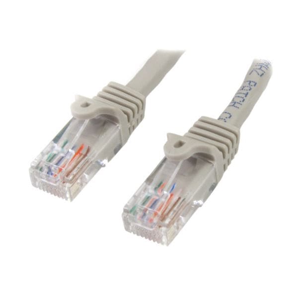 （まとめ）StarTech.com Cat5eLANケーブル グレー 1m 45PAT1MGR 1本 (×30セット)
