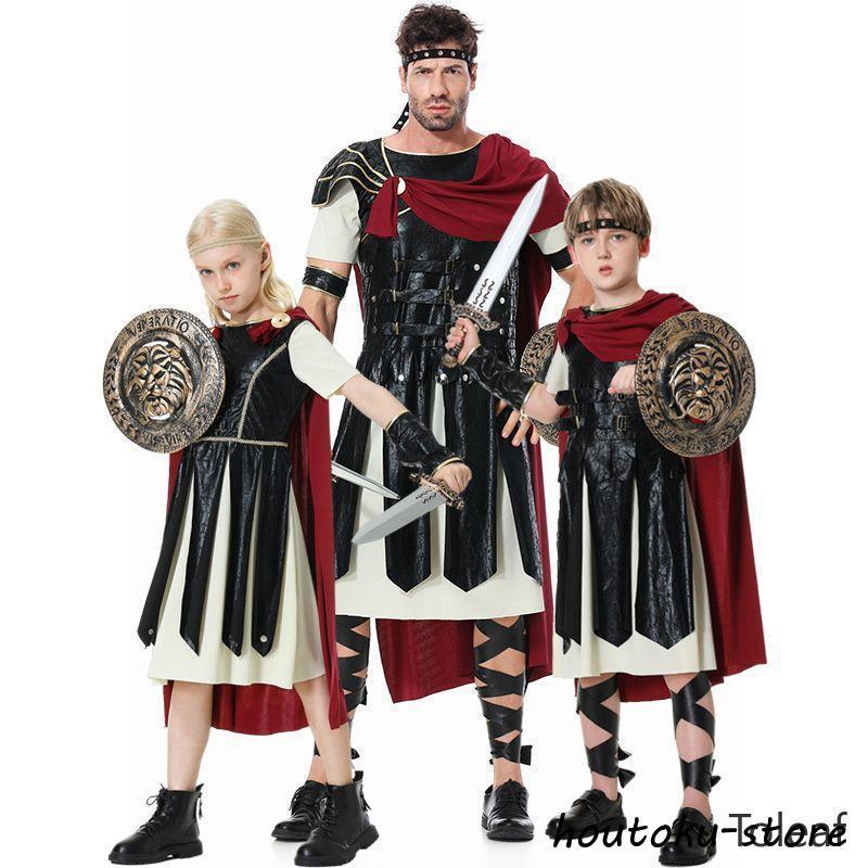 2026人気登場!ハロウィン コスプレ 子供 メンズ 2023 ゾンビ 騎士 ローマ 戦士 衣装 仮装 男の子 女の子 ホラー コスチューム 子供用 男性用 キッズ 変装 長袖 セット商品 イ