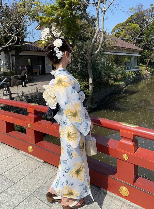 和服浴衣と風振袖二部式分体浴衣速乾しわ取りガウン