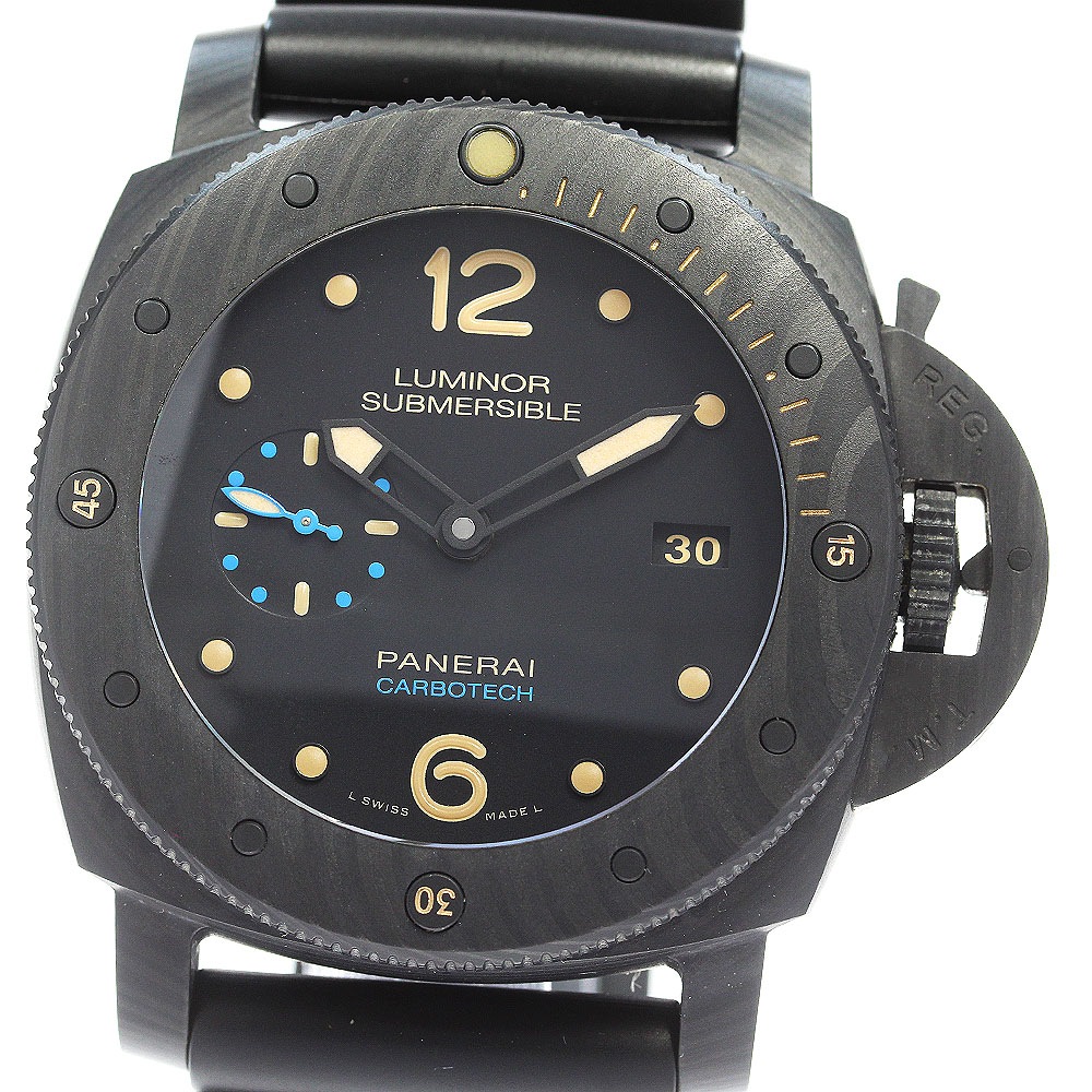 パネライ PANERAI PAM00616 ルミノール サブマーシブル 1950 カーボテック 3デイズ デイト 自動巻き メンズ 美品 箱・保証書付き_847901【中古】