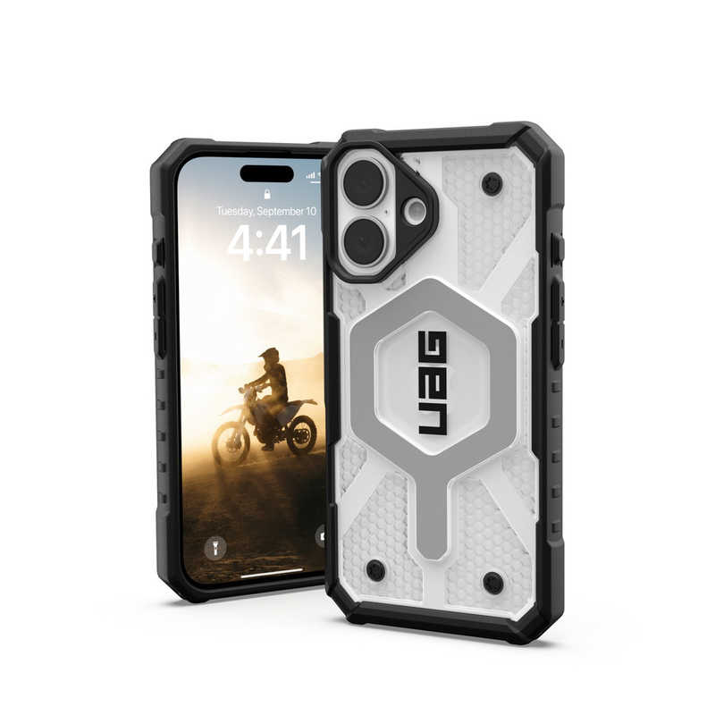 UAG　iPhone 16 耐衝撃ケース MAGSAFE対応 PATHFINDER CLEAR アイス　UAG-IPH24MB-MS-IC