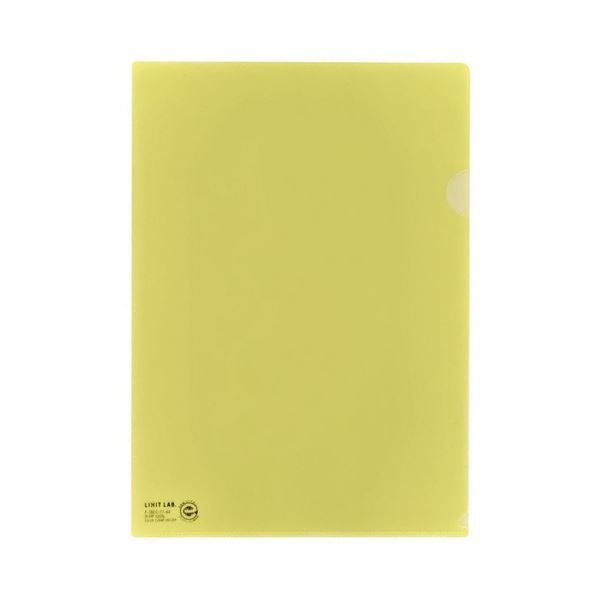(まとめ）LIHITLAB クリヤーホルダー F-78EC17 A4 C黄 5枚(×10セット)