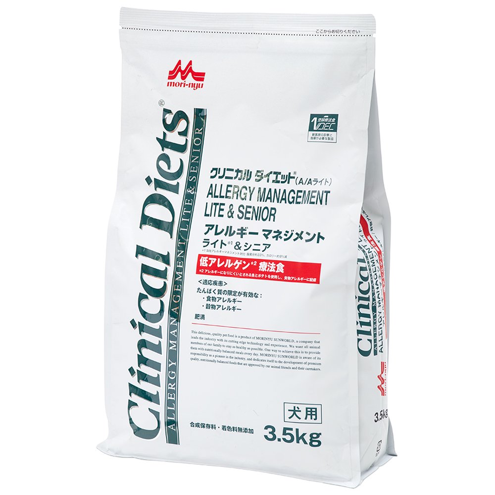 森乳サンワールド　クリニカルダイエット　アレルギーマネジメント　ライト＆シニア　３．５ｋｇ　療法食　ＣＲＣ45―12―90―30―00