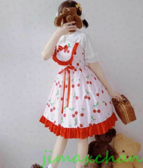 サマー　Lolita系　ワンピース　ロリータ トップス 萌え レディース ゴスロリ ロリータファッション　変装　トップス 吊りスカート