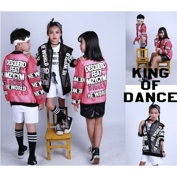ヒップホップ　キッズ　男の子　女の子　ダンスウェア　ジャケット 演出服 ストリート系 男女兼用　ジャズ　ボーイズ カジュアル