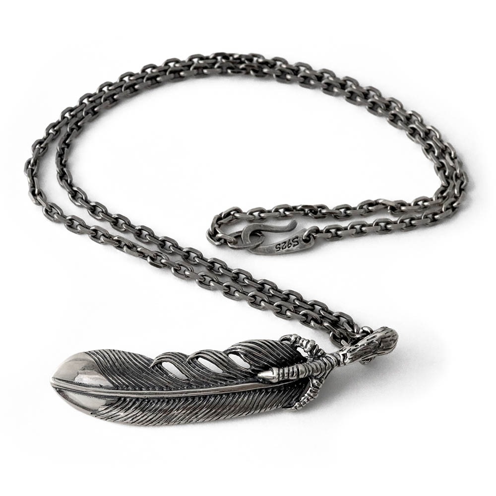 925 フェザーネックレス [ns134]