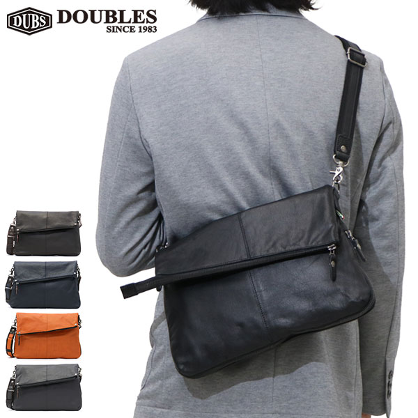 ダブルス ショルダーバッグ DOUBLES バッグ 斜め掛け クラッチ レザー B5 メンズ レディース VLR-1656