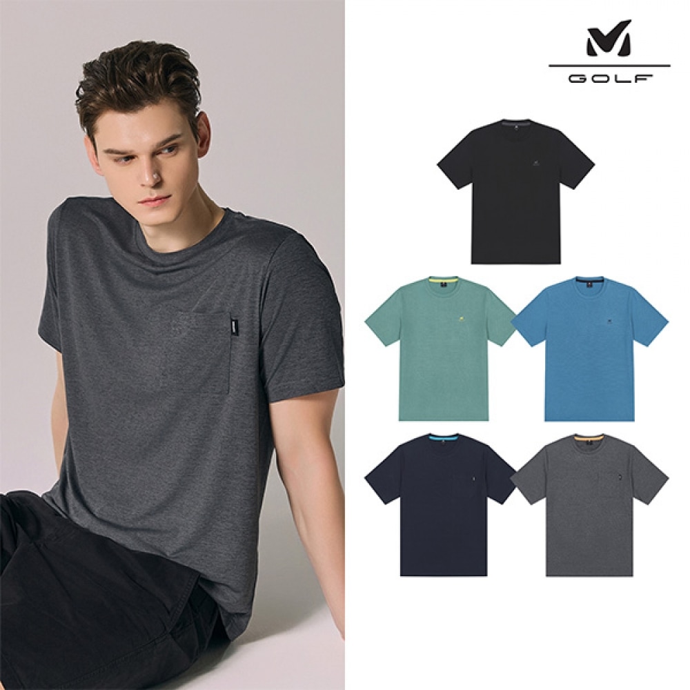 [ミーレゴルフ] メンズストレッチラウンド半袖Tシャツ5点セット