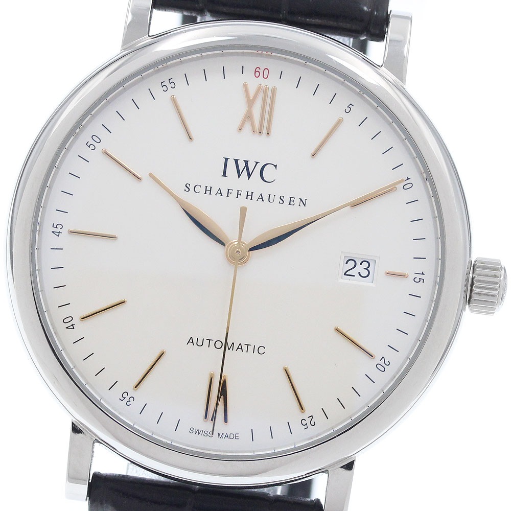 IWC IWC SCHAFFHAUSEN IW356517 ポートフィノ デイト 自動巻き メンズ 保証書付き_956356【中古】
