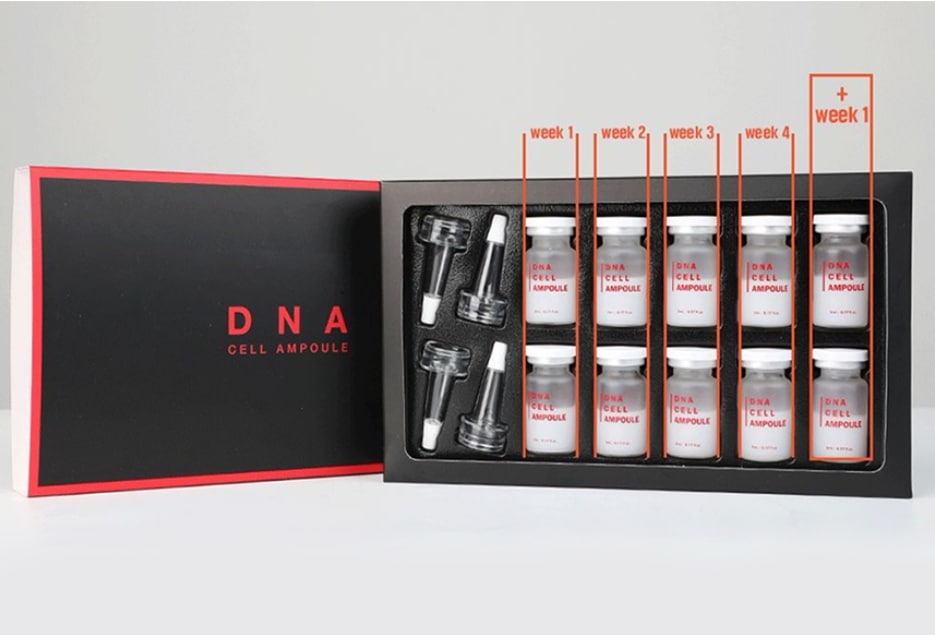 [韓国純正]サーモンDNAアンプル5ml x 10個/DNAクリーム50g/PDRN+プリーツアンプル/顔色光彩/笑顔シワ緩和/弾力保湿アンプル/韓国化粧品/サロン化粧品