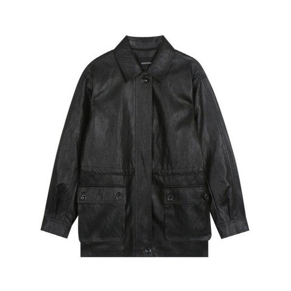 [] 女性) 中ヒップ丈 フェイクレザージャケット (B255LI600P) [P003793866]