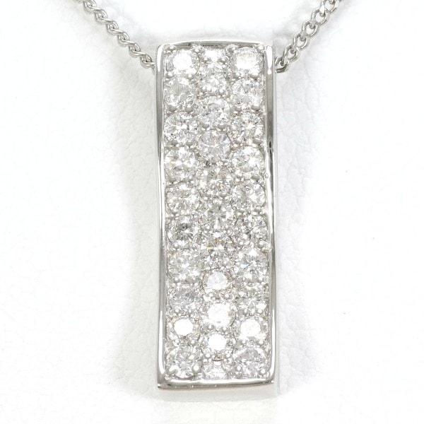 Pm PT850 ネックレス ダイヤ 0.50 総重量約4.5g 約41cm ジュエリー 中古