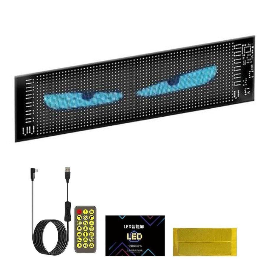 【即納】車用デビルアイライト大型プログラム可能フレキシブルLEDディスプレイスクリーンDIYテキストパターンダイナミックLEDスマートカラフルアイランプソフトスク