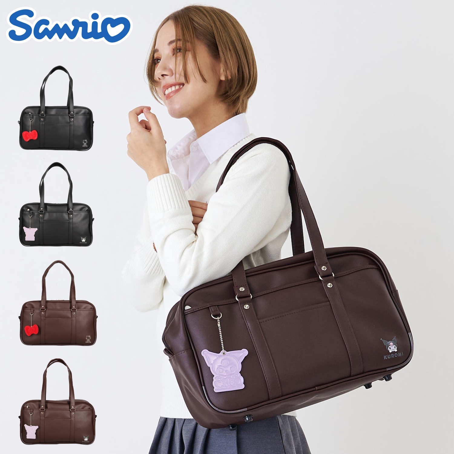 スクールバッグ ボストン レディース 17L 大容量 A4 軽量 ブラック ブラウン 黒 6205 8,690円