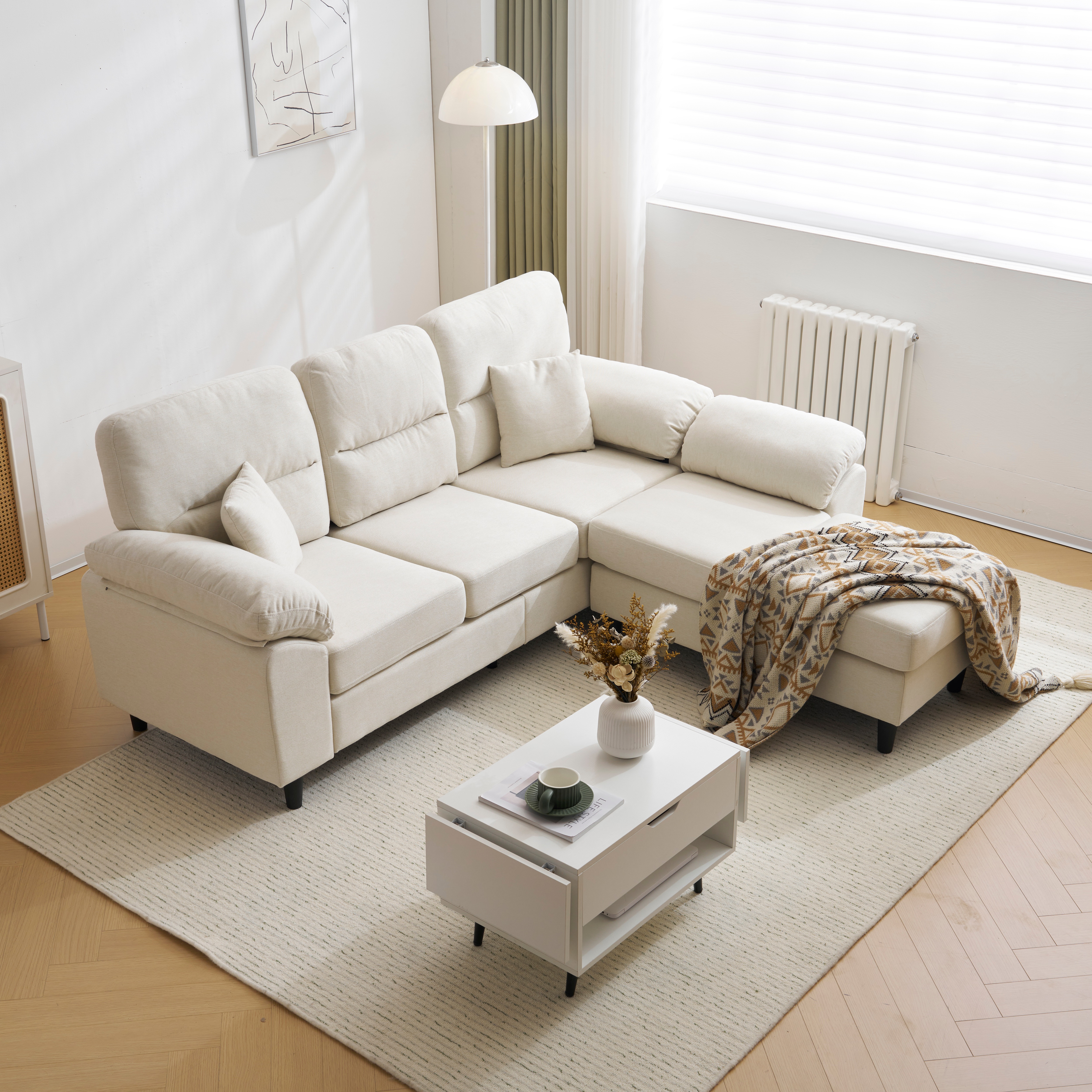 ソファ ソファーセット 5人掛け 2-5人掛け L字 クッション付き 肘付き コーナー ローソファー ローソファーセット