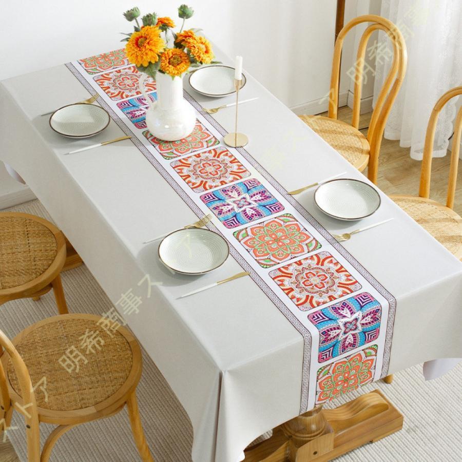 PVC テーブルクロス テーブルマット 食卓カバー 撥水加工 北欧 田園風 汚れ防止 家庭用 長方形 ホーム おしゃれ テーブルクロス かわいい モダン 撥水 撥油