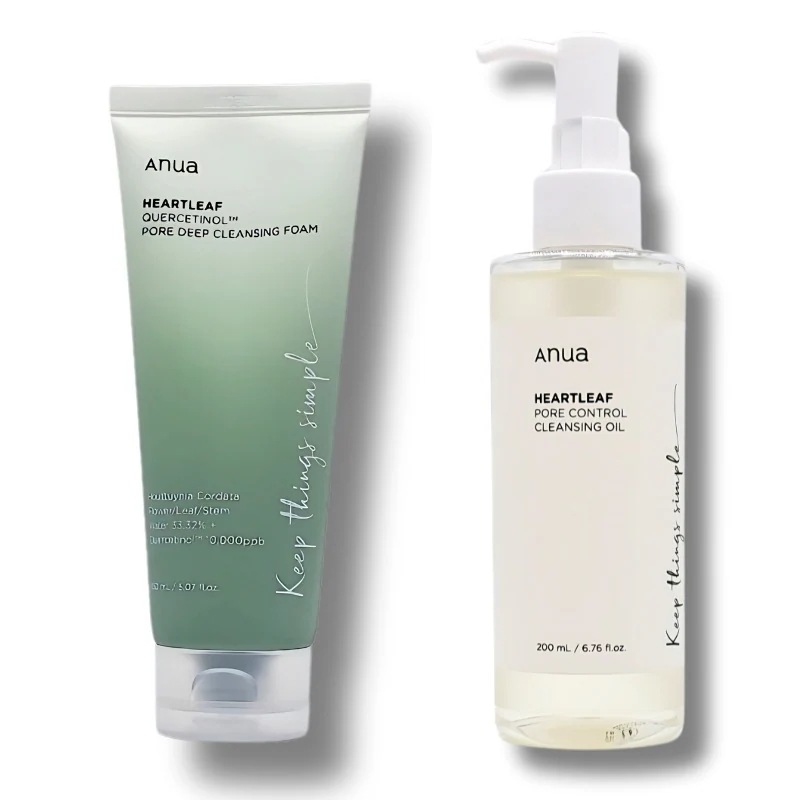 【毛穴すっきり！皮脂オフ】 ドクダミ クレンジングデュオセット/ オイル200mL + フォーム150mL2ステップで毛穴ケア完了！