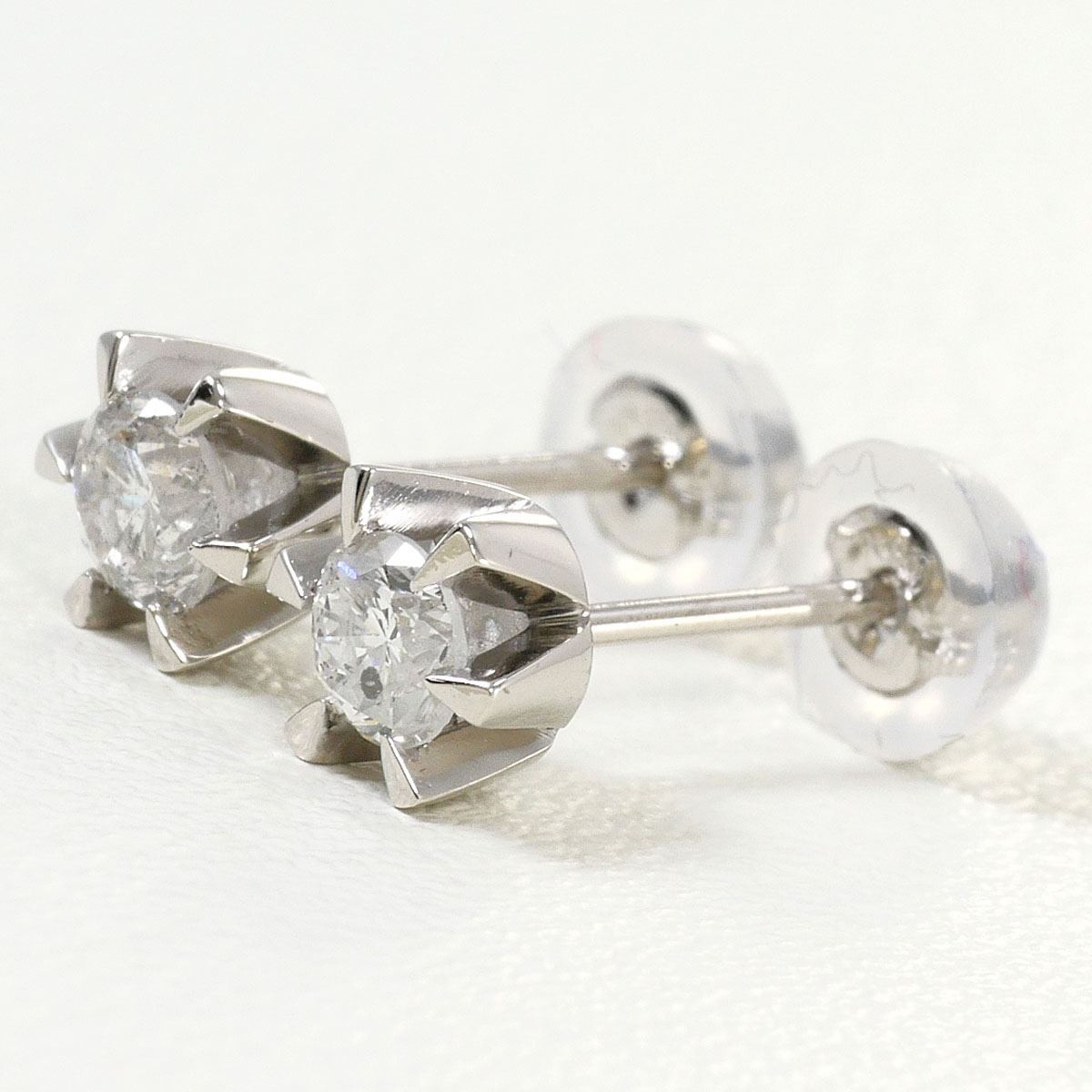 PT プラチナ ピアス ダイヤモンド 0.15ct 総重量約1.0g 中古