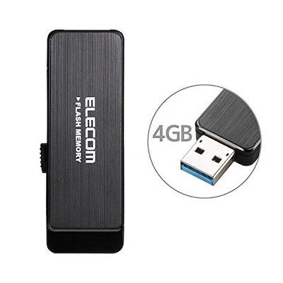 他サイト： MF-ENU3A04GBK ＵＳＢ３．０フラッシュ ４ＧＢ ＡＥＳセキュリティ機能付 ブラックAESセキュリティ機能付/ブラック/USBの商品画像