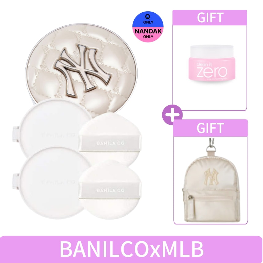 [MLB 限定販売][ケース＋リフィル2個＋プレゼント] ホワイトクッション／モイスチャークッション韓国コスメクッションパウダー 5,256円