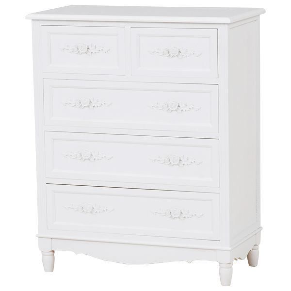 チェスト おしゃれ 4段 ホワイト 白 幅65×奥行33×高さ80cm