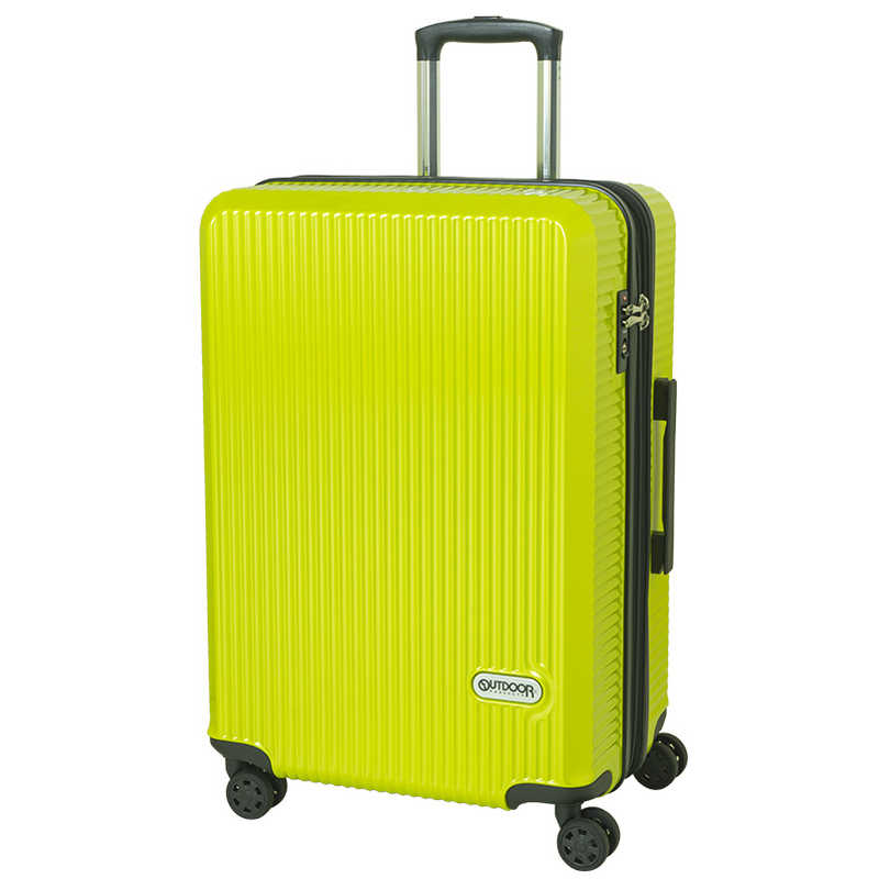 OUTDOOR　スーツケース 拡張式Wホイールファスナーキャリー ライムグリーン [TSAロック搭載 /66L(74L) /5泊～1週間]　OD-0808-60-LGN 19,800円