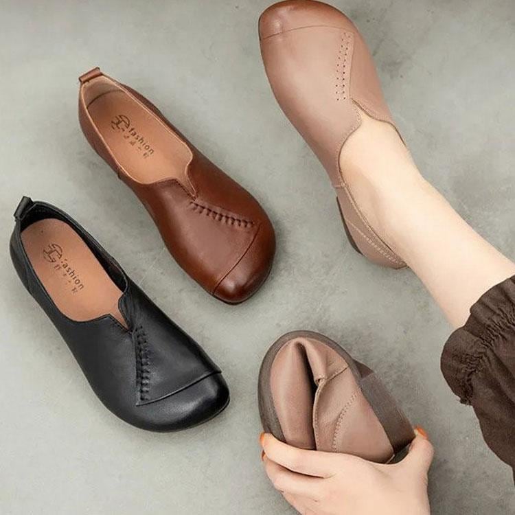 パンプス　レディース革靴　女性　フラット　春夏秋冬　オールシーズン　牛革 本革　疲れない　履きやすい　 革靴　シューズ　歩きやすい　 婦人靴