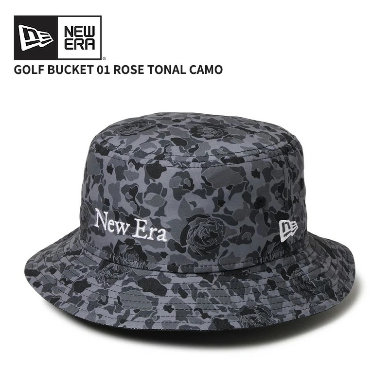 ニューエラ ゴルフ ユニセックス バケットハット バケハ 帽子 NEW ERA バケット01 Rose Tonal Camo ブラック 14669044