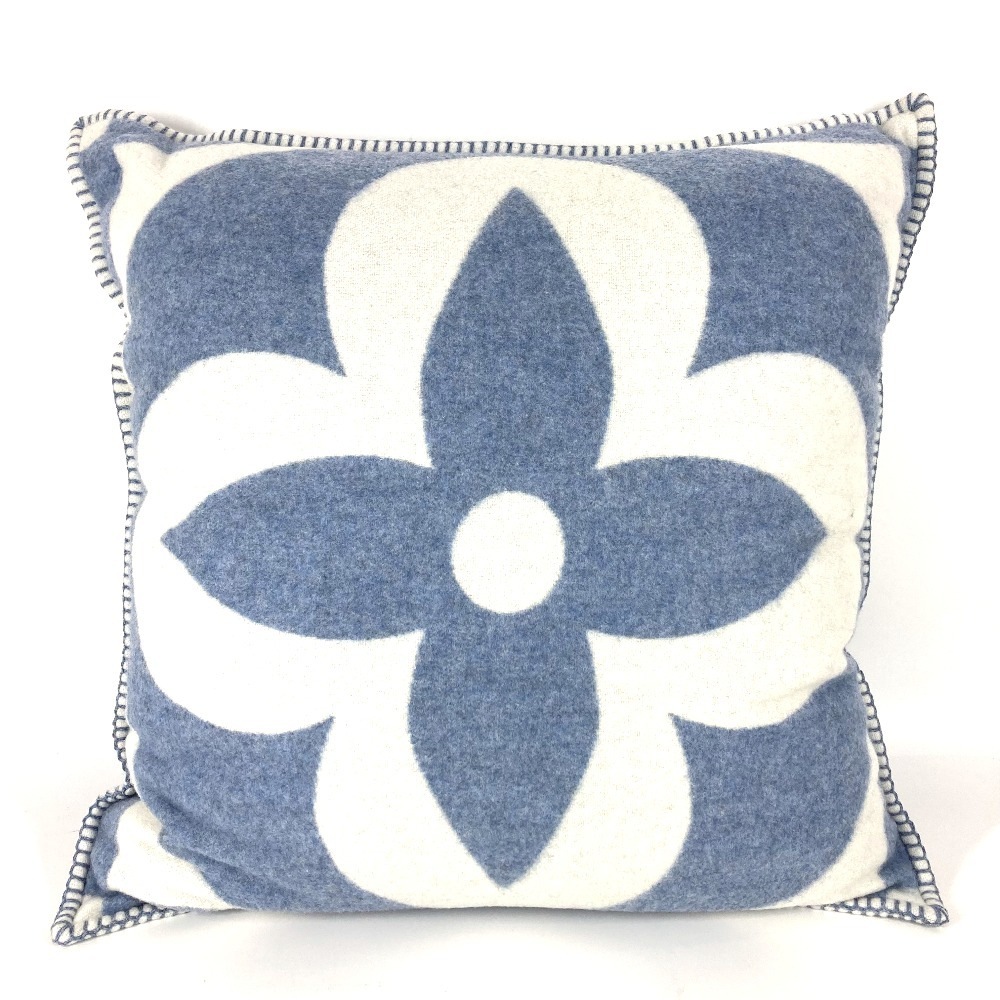 クッション M79313 クッション・LV メダリオン ピロー 枕 インテリア ウール ブルー