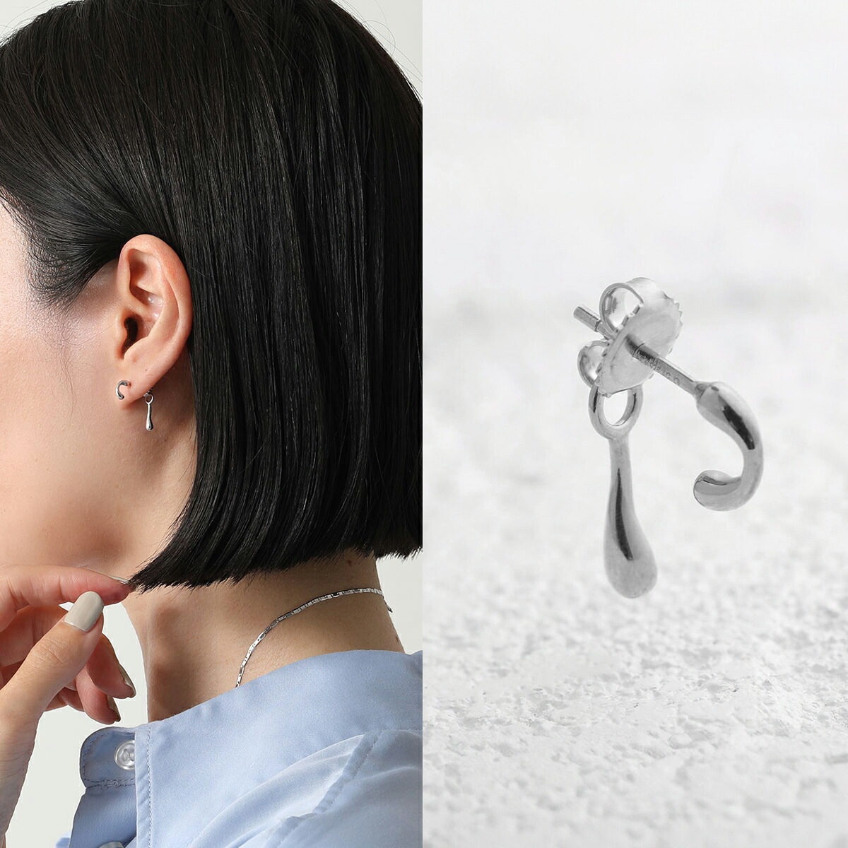 MARIA BLACK マリアブラック ピアス Havfruen Stud ハヴフルエン スタッド 101036AG レディース 片耳販売 アクセサリー SilverHP