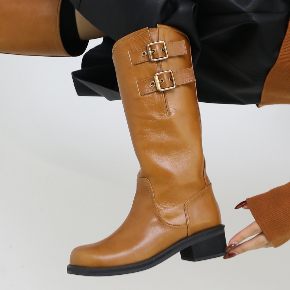 Noton Biker Boots Brown