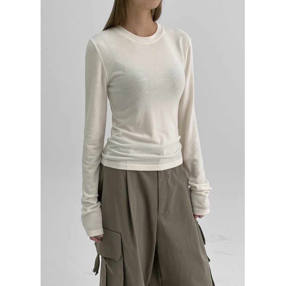 ブラックアップ [メイド] ルアードウールスリムフィットTシャツ