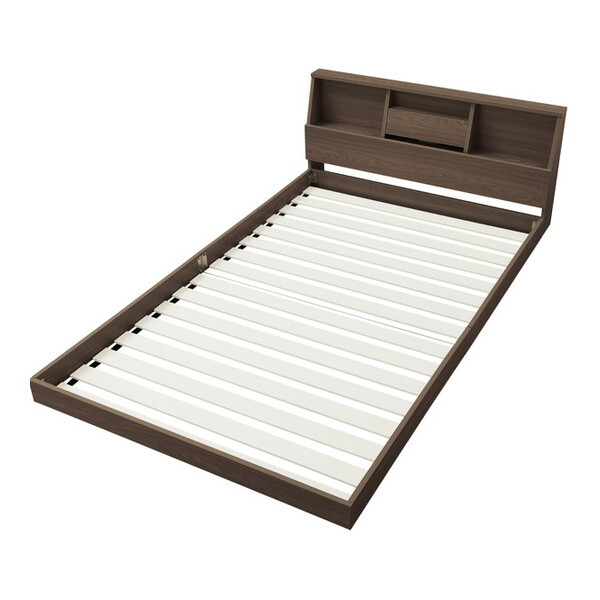 FBF-SDウォールナット フロアベッド (セミダブル) メーカー直送