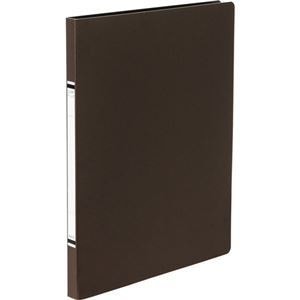 （まとめ） TANOSEE クランプファイル（紙表紙） A4タテ 100枚収容 背幅18mm 茶 1冊 20セット