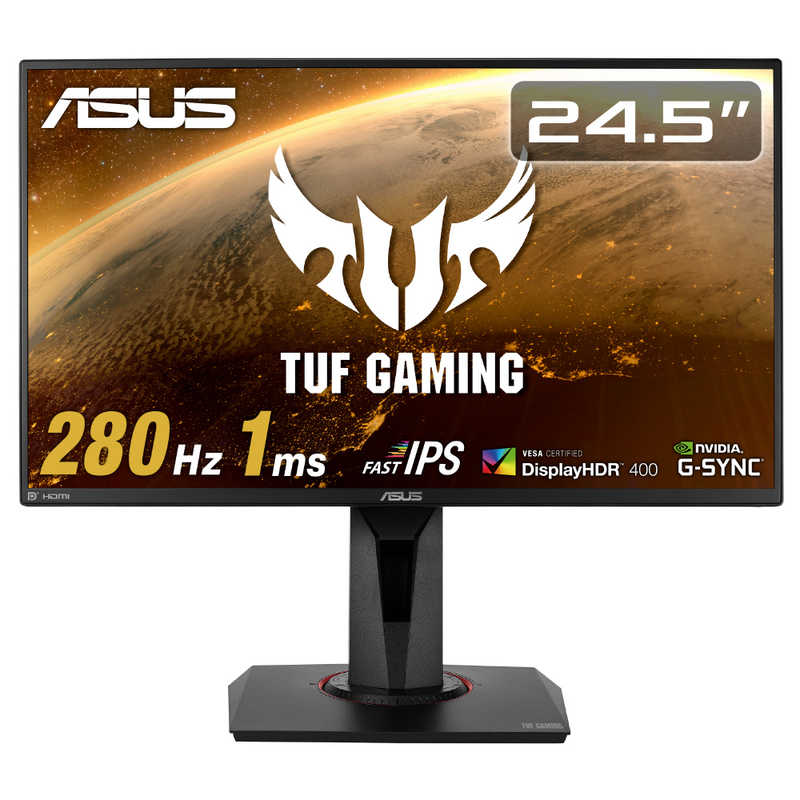 ASUS エイスース　ゲーミング液晶ディスプレイ VG259QM TUF Gaming ブラック ［24.5型 /フルHD（1920×1080） /ワイド］