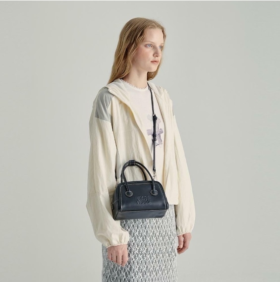 【MARGESHERWOOD】 SOFT TOTE MINI : BLACK PLAINショルダーバッグ